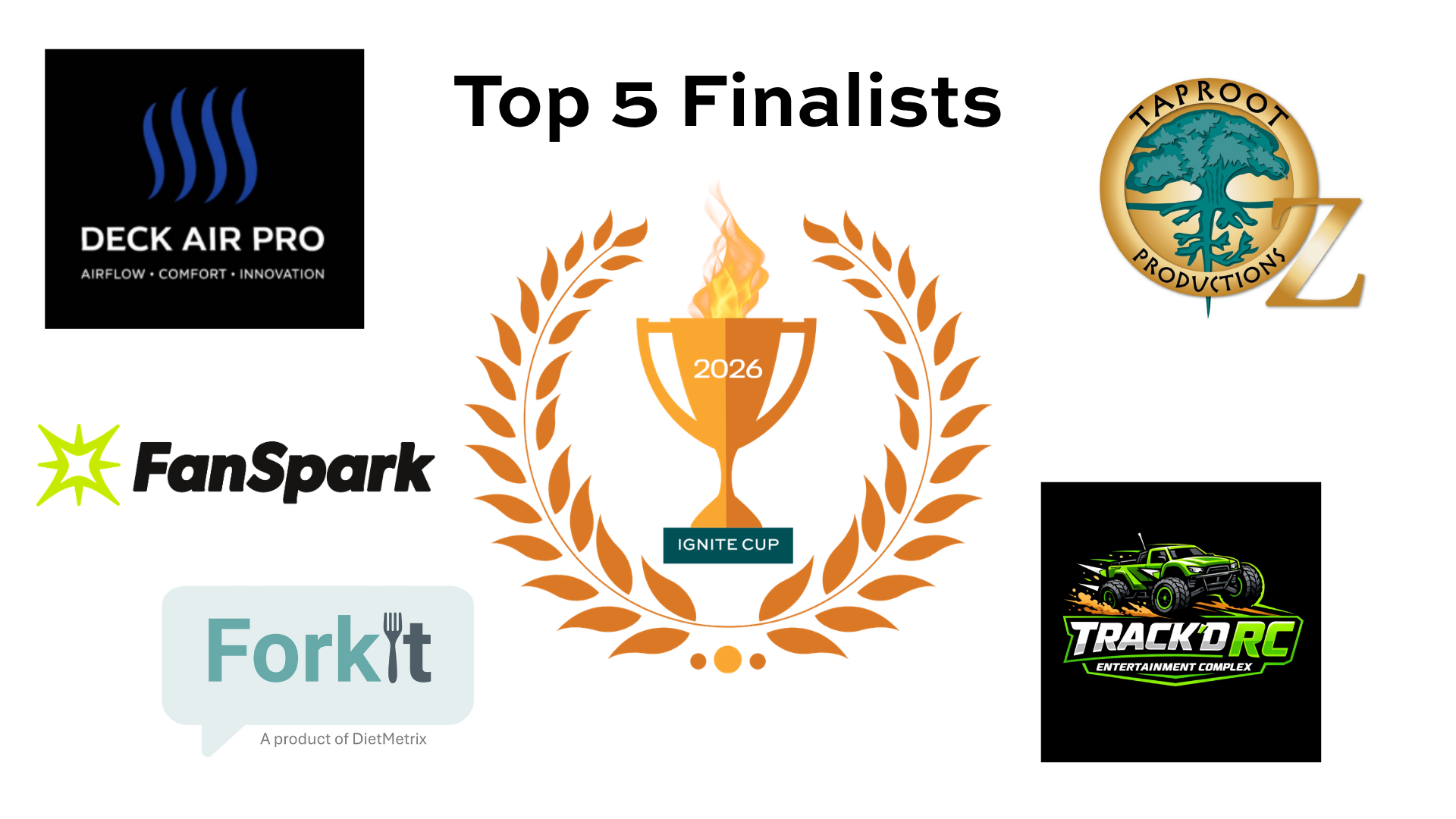logos of the top 5 finalists for the 2026 Ignite Cup